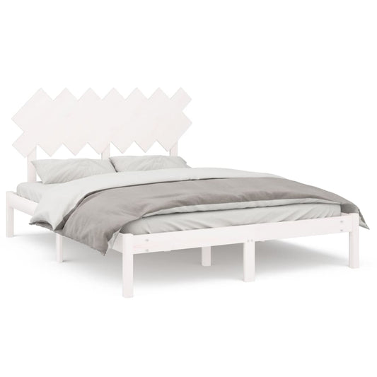 Bed Frame without Mattress White 140x200 cm Solid Wood Bed Frame without Mattress White 140x200 cm Solid Wood