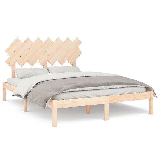 Bed Frame without Mattress 150x200 cm King Size King Size Solid Wood Bed Frame without Mattress 150x200 cm King Size King Size Solid Wood