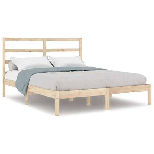 Bed Frame without Mattress 135x190 cm Double Solid Wood Bed Frame without Mattress 135x190 cm Double Solid Wood