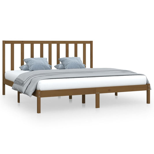 Bed Frame without Mattress Honey Brown Solid Wood Pine 200x200 cm Bed Frame without Mattress Honey Brown Solid Wood Pine 200x200 cm