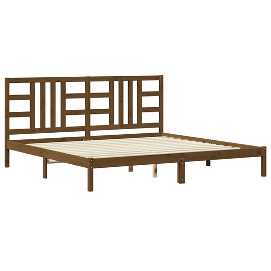 Bed Frame without Mattress Honey Brown 200x200 cm Solid Wood Bed Frame without Mattress Honey Brown 200x200 cm Solid Wood