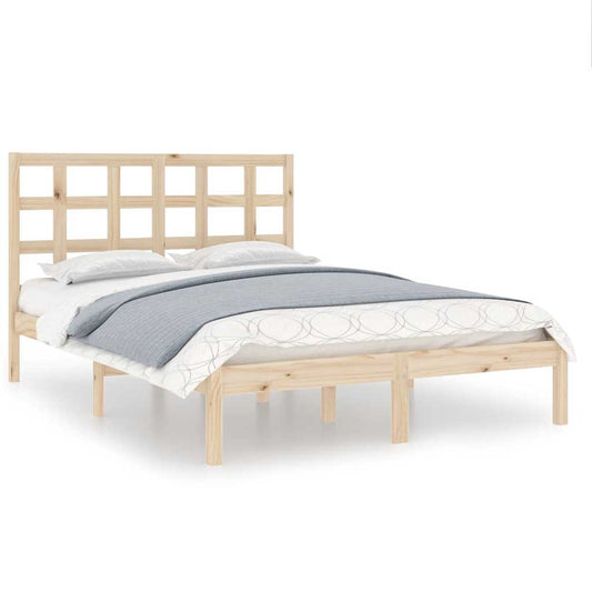Bed Frame without Mattress 135x190 cm Double Solid Wood Bed Frame without Mattress 135x190 cm Double Solid Wood