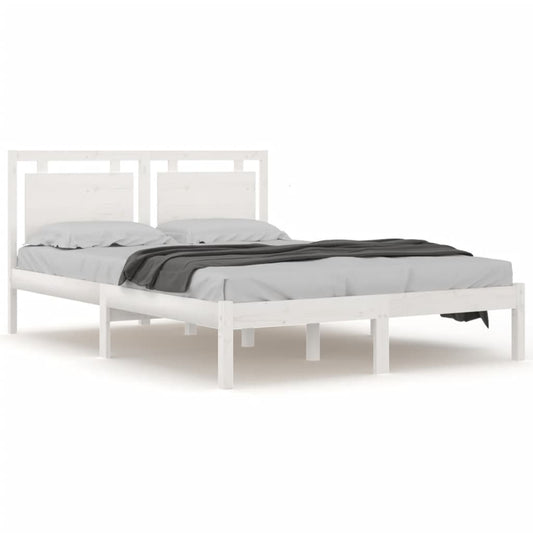 Bed Frame without Mattress White 200x200 cm Solid Wood Bed Frame without Mattress White 200x200 cm Solid Wood