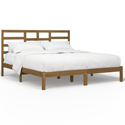 Bed Frame without Mattress Honey Brown Solid Wood 200x200 cm Bed Frame without Mattress Honey Brown Solid Wood 200x200 cm