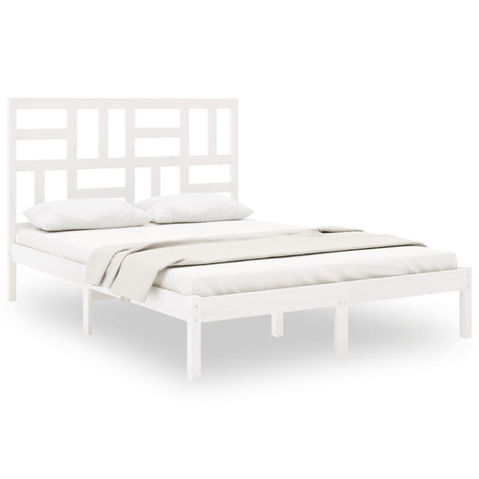 Bed Frame without Mattress White Solid Wood 140x200 cm Bed Frame without Mattress White Solid Wood 140x200 cm
