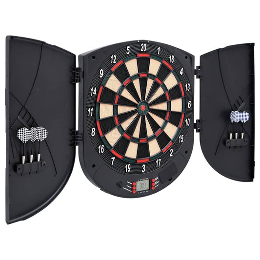 Electric Dartboard with Darts Black Polypropylene Electric Dartboard with Darts Black Polypropylene
