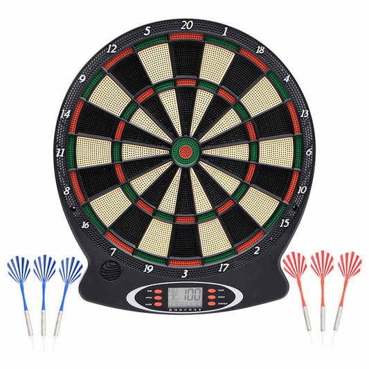 Electric Dartboard with Darts Black Polypropylene Electric Dartboard with Darts Black Polypropylene