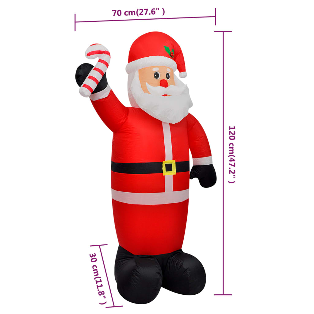 Christmas Inflatable Santa Claus with LEDs 120 cm
