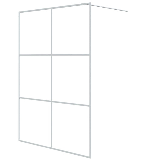 Walk-in Shower Wall White 140x195 cm Clear ESG Glass Walk-in Shower Wall White 140x195 cm Clear ESG Glass