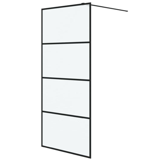 Walk-in Shower Wall Black 90x195 cm Frosted ESG Glass Walk-in Shower Wall Black 90x195 cm Frosted ESG Glass