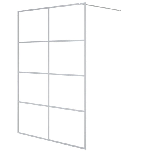 Walk-in Shower Wall Silver 140x195 cm Clear ESG Glass Walk-in Shower Wall Silver 140x195 cm Clear ESG Glass
