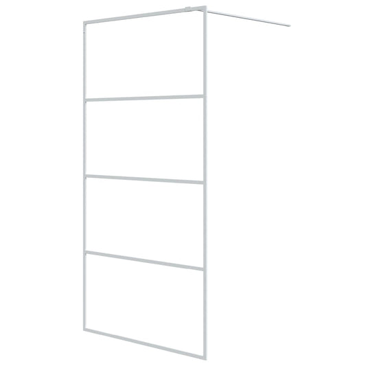 Walk-in Shower Wall White 100x195 cm Clear ESG Glass Walk-in Shower Wall White 100x195 cm Clear ESG Glass