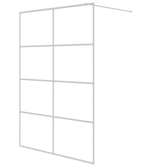 Walk-in Shower Wall White 140x195 cm Clear ESG Glass Walk-in Shower Wall White 140x195 cm Clear ESG Glass