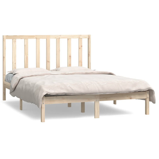 Bed Frame without Mattress 135x190 cm Double Solid Wood Pine Bed Frame without Mattress 135x190 cm Double Solid Wood Pine