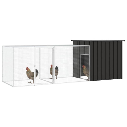 Chicken Cage Anthracite 300x91x100 cm Galvanised Steel Chicken Cage Anthracite 300x91x100 cm Galvanised Steel