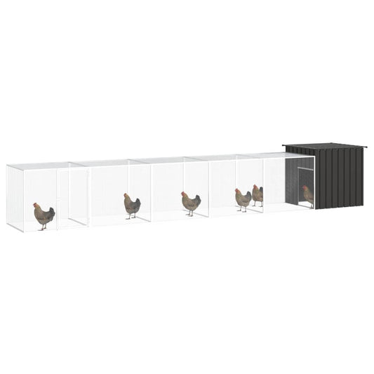 Chicken Cage Anthracite 600x91x100 cm Galvanised Steel Chicken Cage Anthracite 600x91x100 cm Galvanised Steel