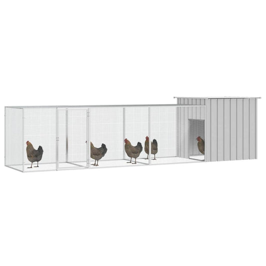 Chicken Cage Grey 400x91x100 cm Galvanised Steel Chicken Cage Grey 400x91x100 cm Galvanised Steel