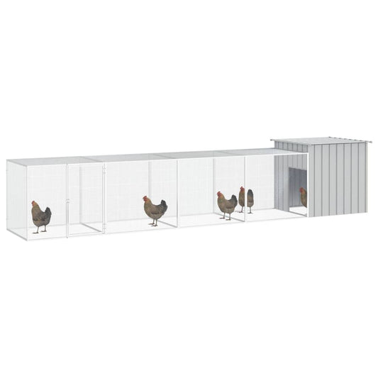 Chicken Cage Grey 500x91x100 cm Galvanised Steel Chicken Cage Grey 500x91x100 cm Galvanised Steel