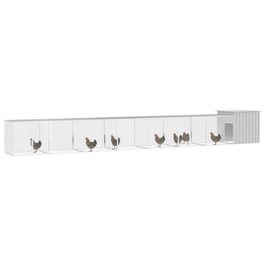 Chicken Cage Grey 700x91x100 cm Galvanised Steel Chicken Cage Grey 700x91x100 cm Galvanised Steel
