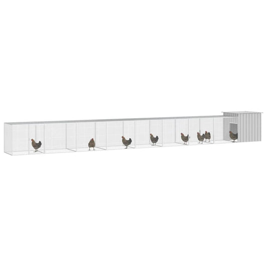 Chicken Cage Grey 900x91x100 cm Galvanised Steel Chicken Cage Grey 900x91x100 cm Galvanised Steel