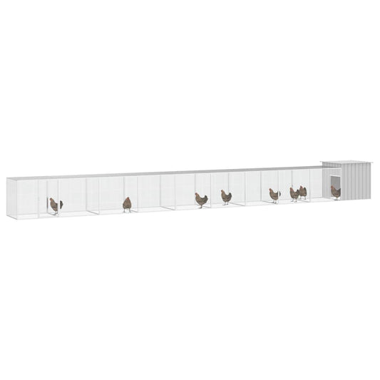 Chicken Cage Grey 1000x91x100 cm Galvanised Steel Chicken Cage Grey 1000x91x100 cm Galvanised Steel