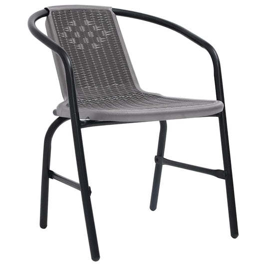 Garden Chairs 4 pcs Plastic Rattan and Steel 110 kg Garden Chairs 4 pcs Plastic Rattan and Steel 110 kg