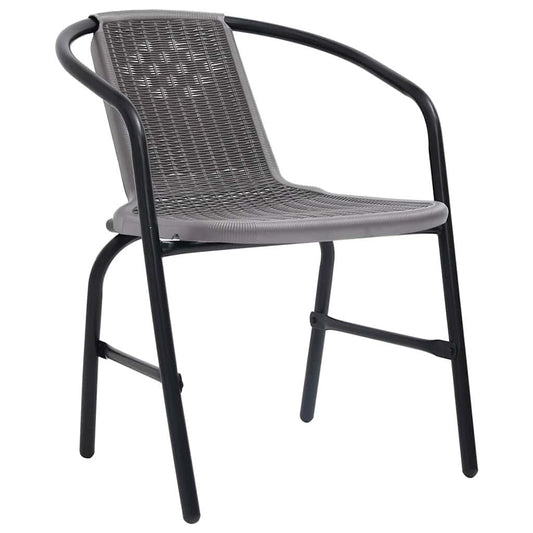Garden Chairs 6 pcs Plastic Rattan and Steel 110 kg Garden Chairs 6 pcs Plastic Rattan and Steel 110 kg