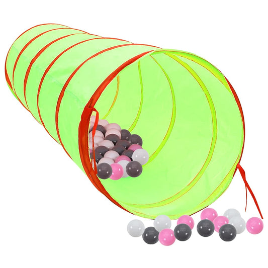 Children Play Tunnel with 250 Balls Green 175 cm Polyester Children Play Tunnel with 250 Balls Green 175 cm Polyester