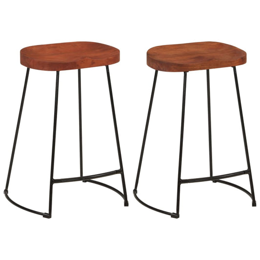 Bar Stool | Set of 2 | Natural Mango Wood | Solid Mango Wood | Standard Bar Stool | Set of 2 | Natural Mango Wood | Solid Mango Wood | Standard