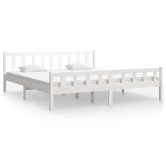Bed Frame without Mattress White Solid Wood 160x200 cm Bed Frame without Mattress White Solid Wood 160x200 cm