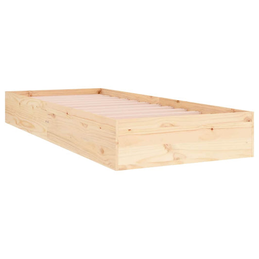 Bed Frame without Mattress Solid Wood 75x190 cm Small Single Small Single Bed Frame without Mattress Solid Wood 75x190 cm Small Single Small Single