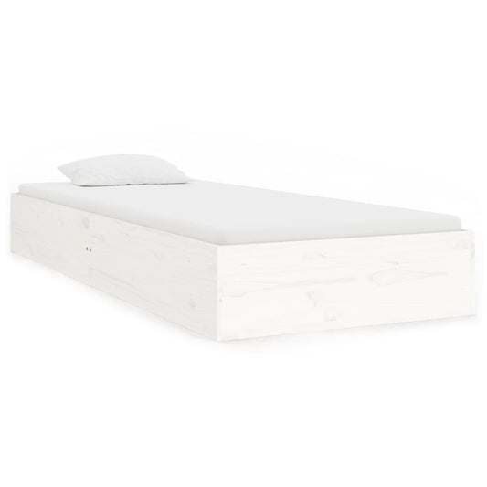 Bed Frame without Mattress White Solid Wood 90x190 cm Single Single Bed Frame without Mattress White Solid Wood 90x190 cm Single Single