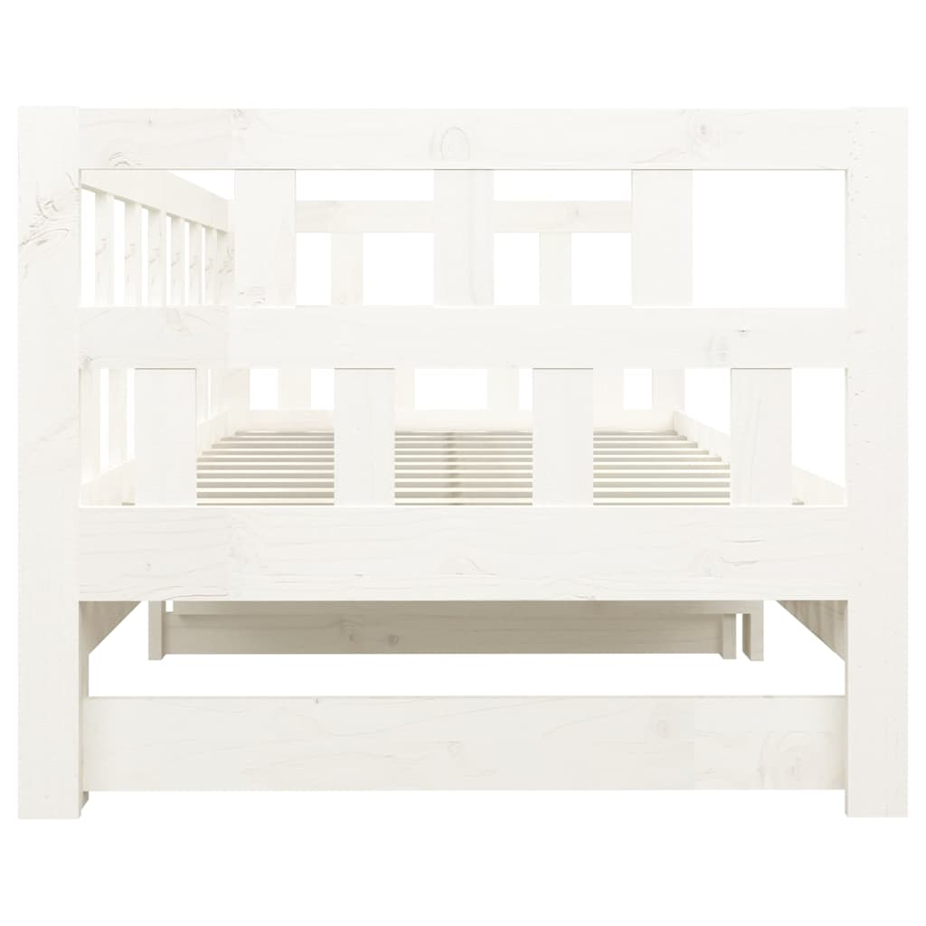 Pull-out Day Bed without Mattress White 2x(90x200) cm