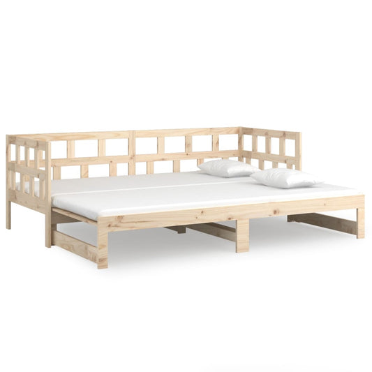 Pull-out Day Bed without Mattress Solid Wood Pine 2x(80x200) cm Pull-out Day Bed without Mattress Solid Wood Pine 2x(80x200) cm
