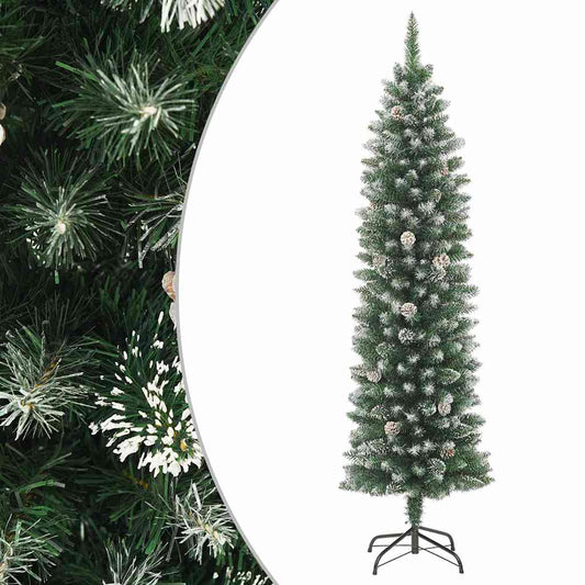 Artificial Slim Christmas Tree with Stand 180 cm PVC Artificial Slim Christmas Tree with Stand 180 cm PVC