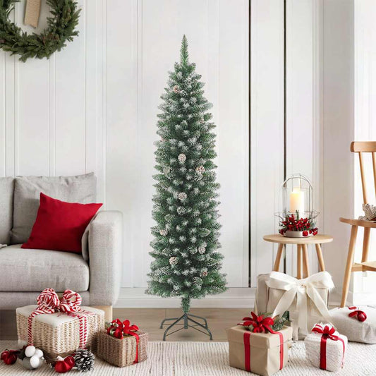 Artificial Slim Christmas Tree with Stand 180 cm PVC Artificial Slim Christmas Tree with Stand 180 cm PVC