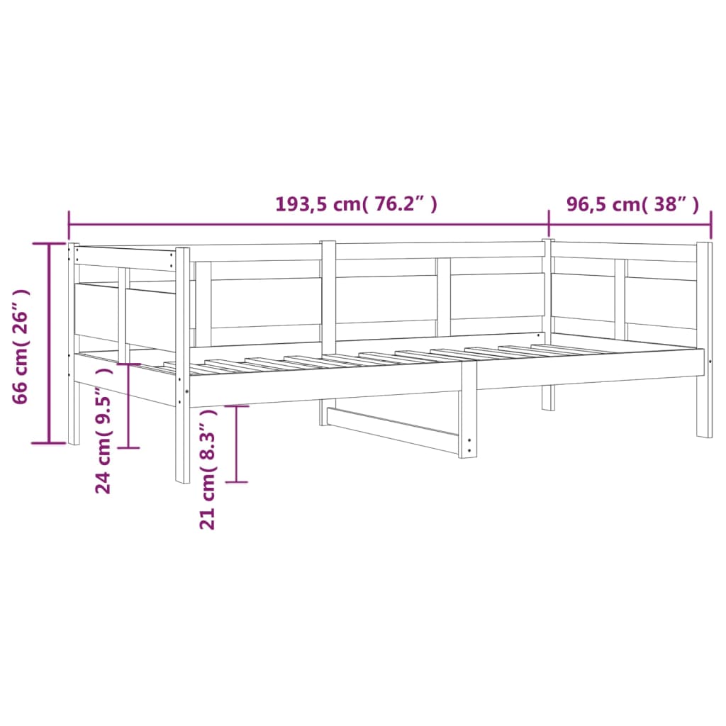Day Bed | Natural | Solid pine wood, Plywood | Single