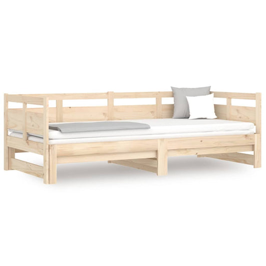 Pull-out Day Bed | Natural | Solid pine wood | Standard double Pull-out Day Bed | Natural | Solid pine wood | Standard double