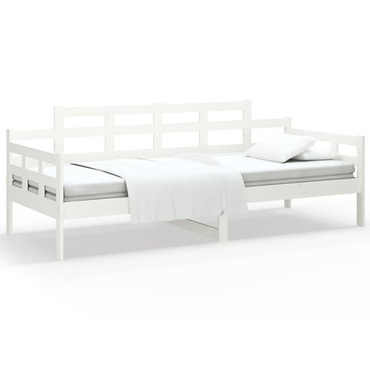 Day Bed without Mattress White Solid Wood Pine 90x190 cm Single Day Bed without Mattress White Solid Wood Pine 90x190 cm Single