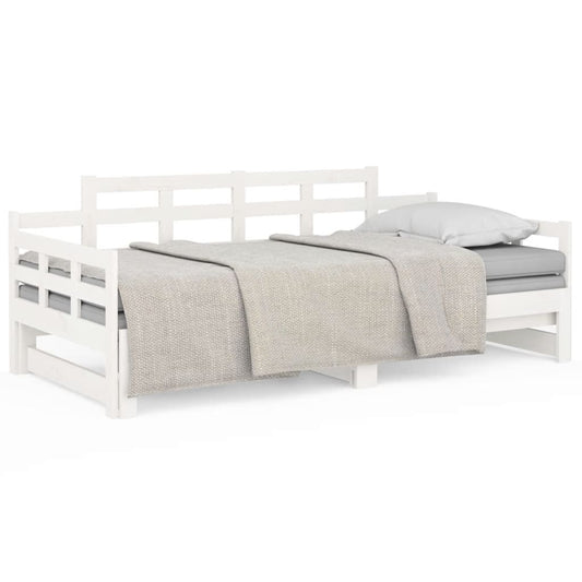 Pull-out Day Bed without Mattress White 2x(90x190) cm Pull-out Day Bed without Mattress White 2x(90x190) cm