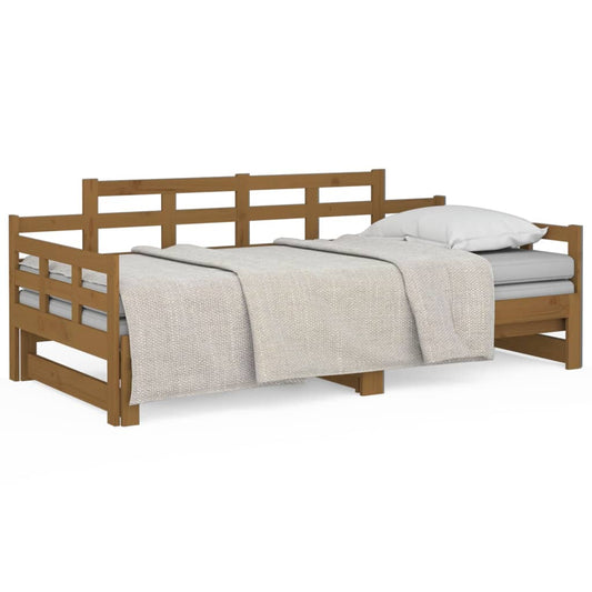 Pull-out Day Bed without Mattress Honey Brown 2x(90x190) cm Pull-out Day Bed without Mattress Honey Brown 2x(90x190) cm