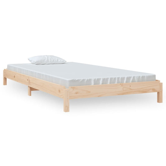 Stack Bed without Mattress 100x200 cm Solid Wood Pine Stack Bed without Mattress 100x200 cm Solid Wood Pine