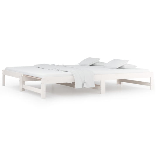 Pull-out Day Bed without Mattress White 2x(90x200) cm Pull-out Day Bed without Mattress White 2x(90x200) cm