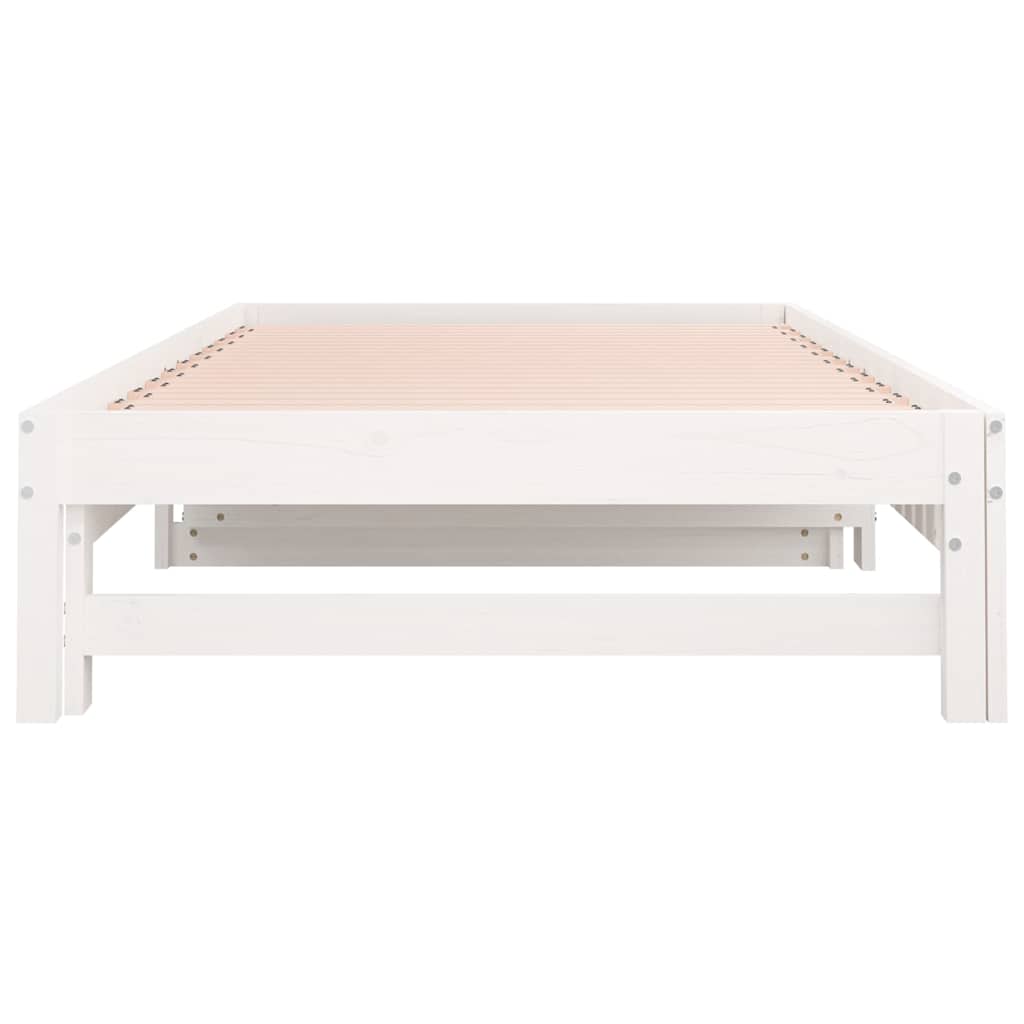 Pull-out Day Bed without Mattress White 2x(90x200) cm