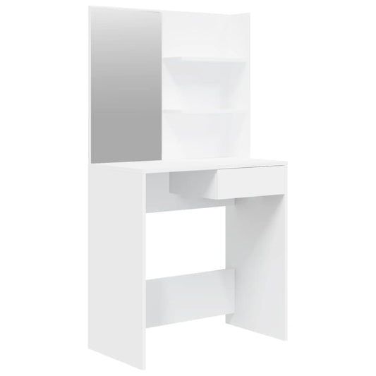 Dressing Table with Mirror White 74.5x40x141 cm Dressing Table with Mirror White 74.5x40x141 cm