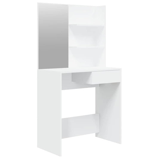 Dressing Table with Mirror White 74,5x40x141 cm Dressing Table with Mirror White 74,5x40x141 cm