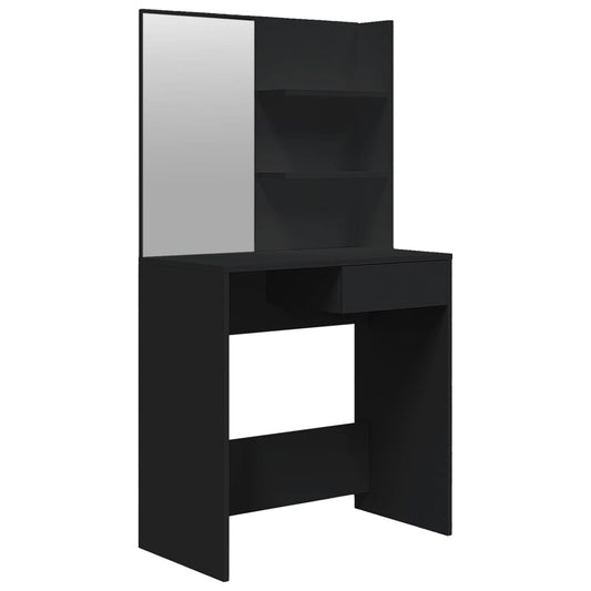 Dressing Table with Mirror Black 74.5x40x141 cm Dressing Table with Mirror Black 74.5x40x141 cm