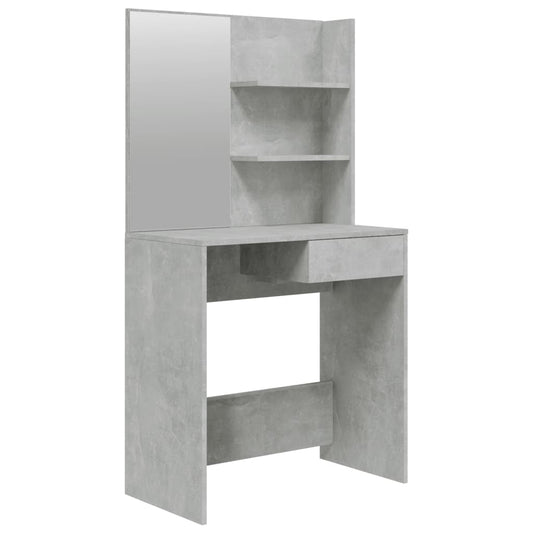 Dressing Table with Mirror Concrete Grey 74.5x40x141 cm Dressing Table with Mirror Concrete Grey 74.5x40x141 cm