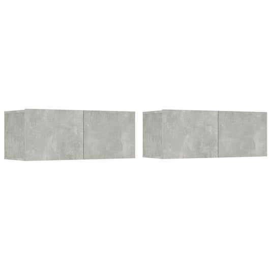 2 Piece TV Cabinet Set Concrete Grey 80x30x30 cm Engineered Wood 2 Piece TV Cabinet Set Concrete Grey 80x30x30 cm Engineered Wood
