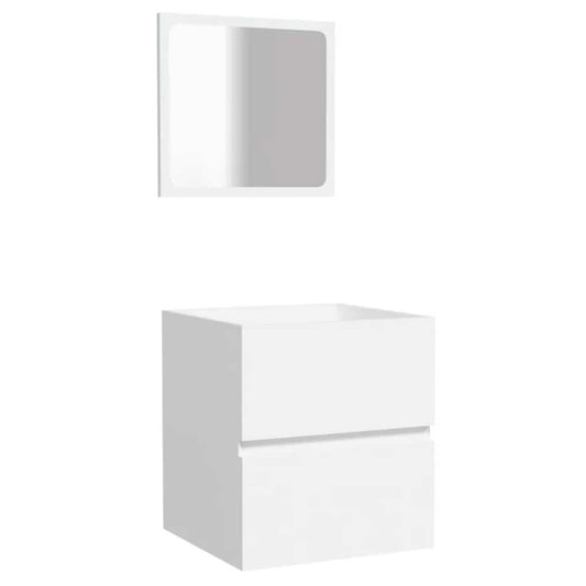 Bathroom Cabinet with Mirror White Engineered Wood Bathroom Cabinet with Mirror White Engineered Wood